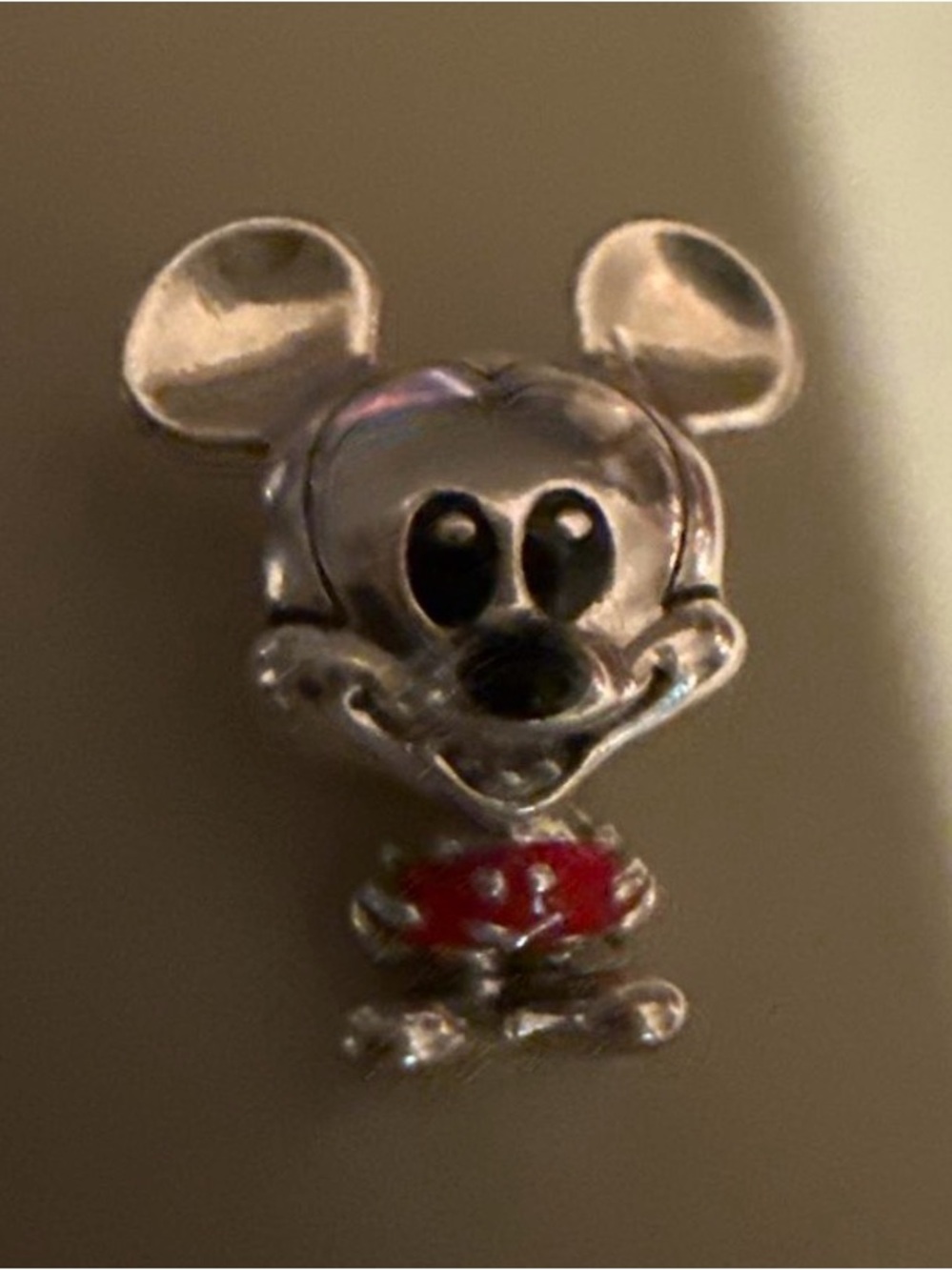 Silver Mickey Mouse Charm with Red Shorts Pandora